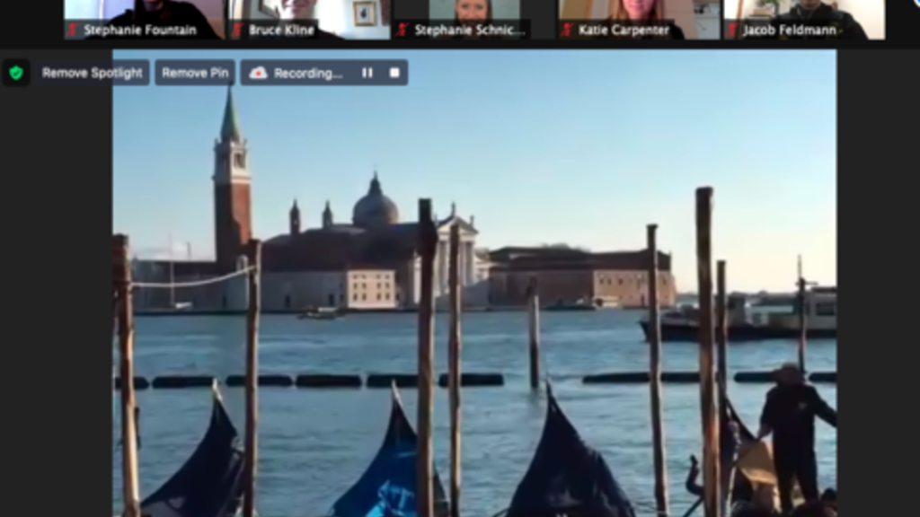 screenshot from a live virtual tour of venice